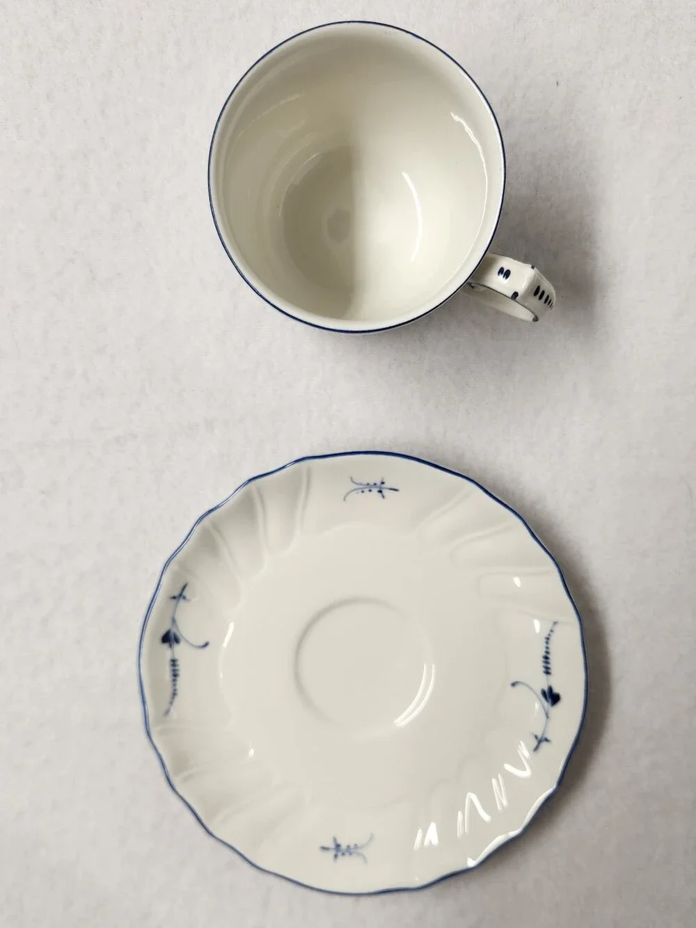 Vintage Villeroy & Boch Vieux Luxembourg Demitasse Espresso Cup & Saucer Set